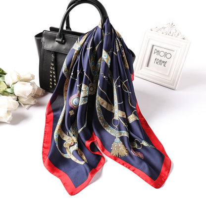 Celebrity internet celebrity same style scarf women's square 70x70cm scarf neck decoration versatile autumn and winter scarf cha