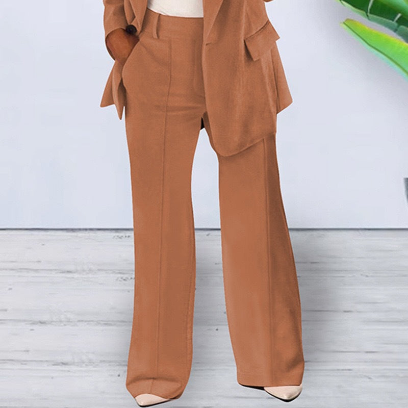 Style Spring Summer Fashionable Notch Lapel Slim Fit Blazer Elegant Suit Jacket Women's Suit Set
