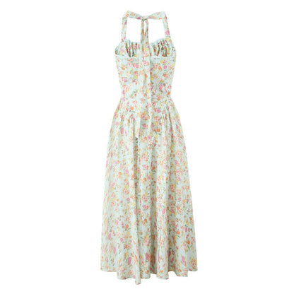 Backless mid length dress