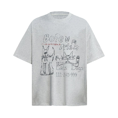 Short Sleeve T-Shirt Three-Quarter Sleeve Summer Streetwear