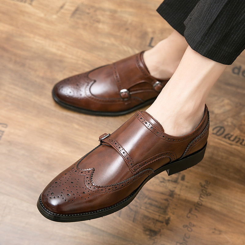 PU-leren herenschoenen met gesp