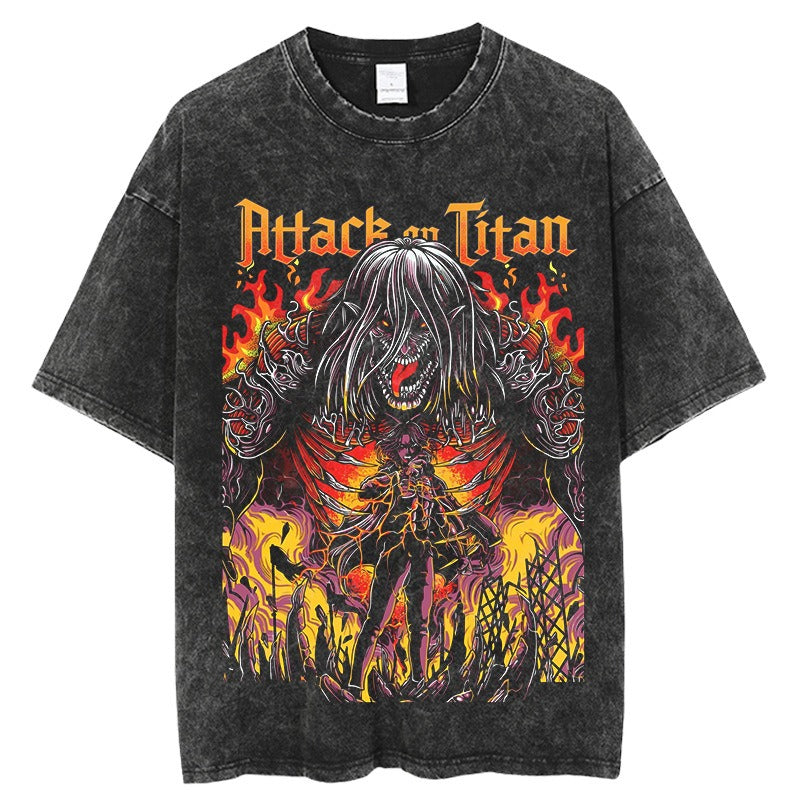 High Street European and American Summer Men's Top Attacks Giants