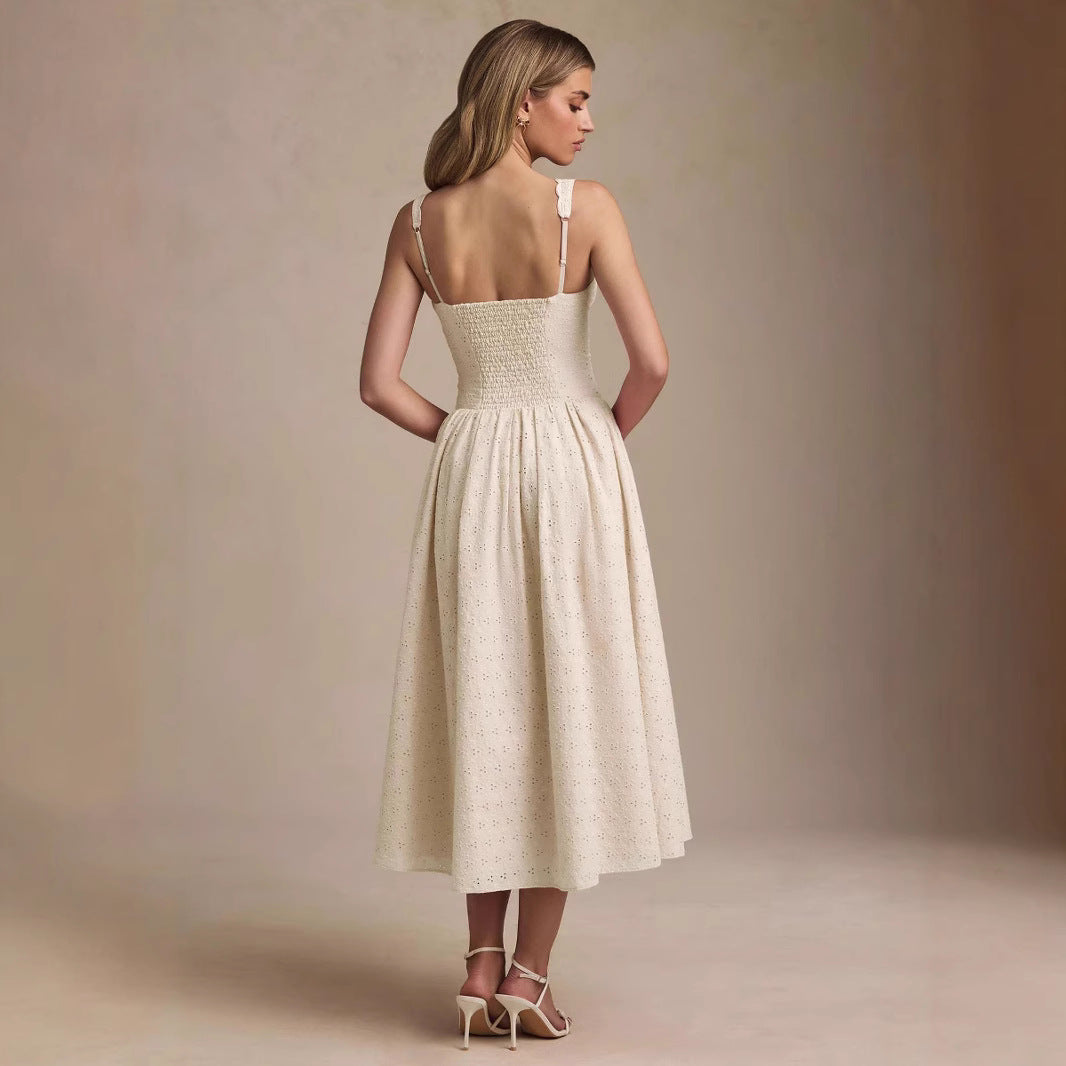 Heavy Work Sexy Fitted Strapless Dress Elegant Retro