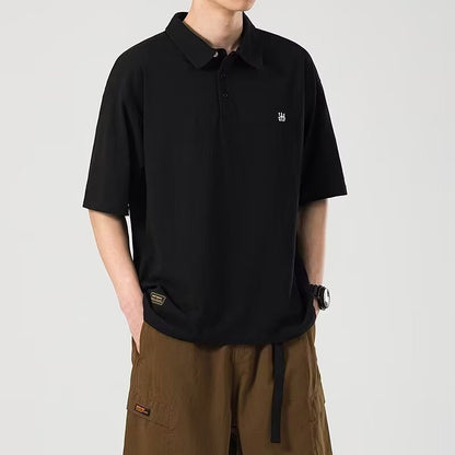 Summer minimalist lapel top polo shirt