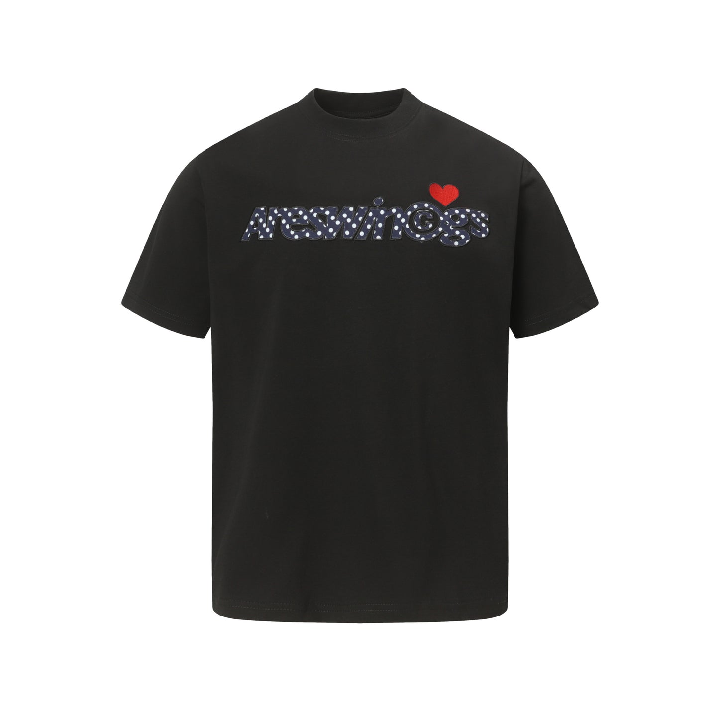 Cool aanvoelend T-shirt met korte mouwen en letterborduurwerk