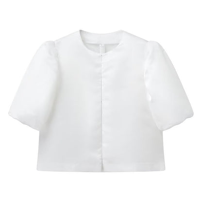 Women's Fashion Satin Elegant Versatile Noble Style Top Jacket