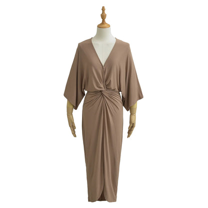 Bat sleeve dress