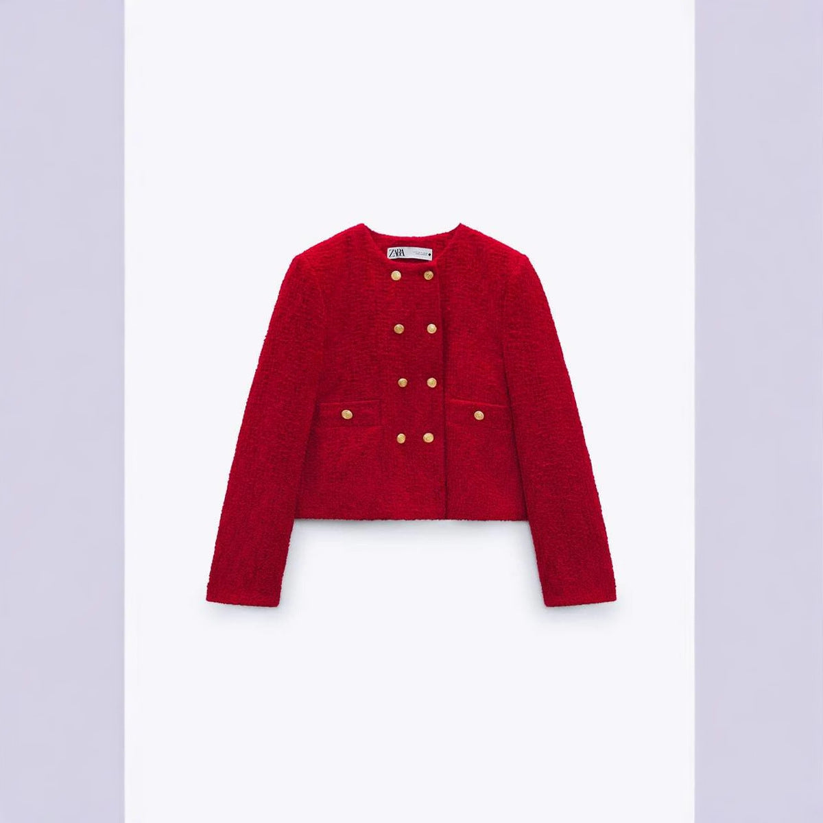 Women's Textured Double-Breasted Jacket + Textured Shorts Set