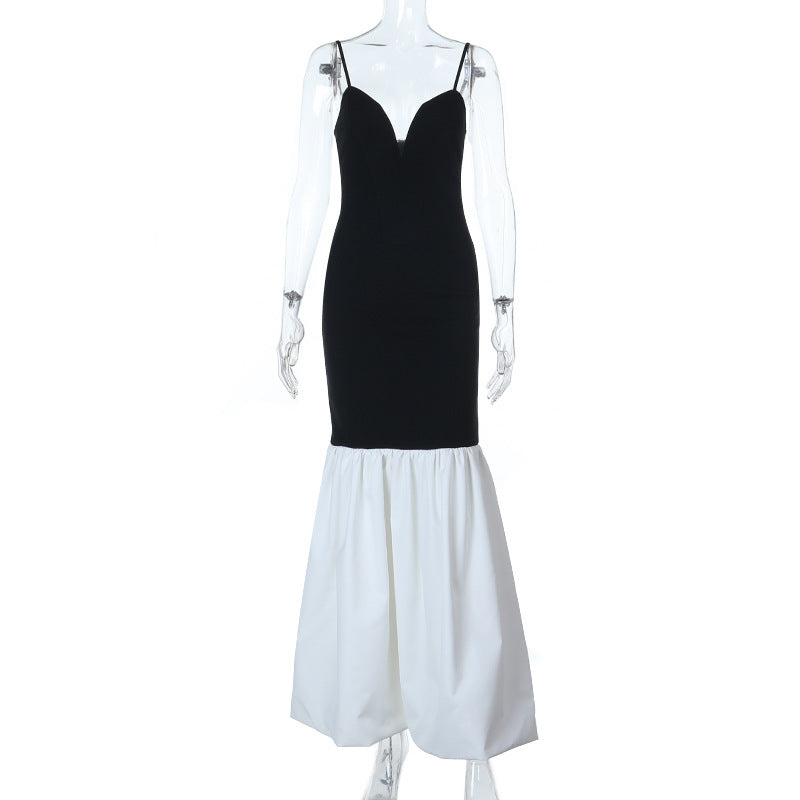 Elegant  V-neck Strapless Sheath Mermaid Long Dress