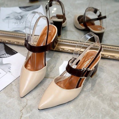 Luxe puntige slingback pumps