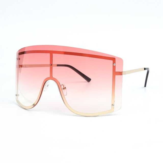 Oversized luxe designer zonnebril met kleurverloop voor dames