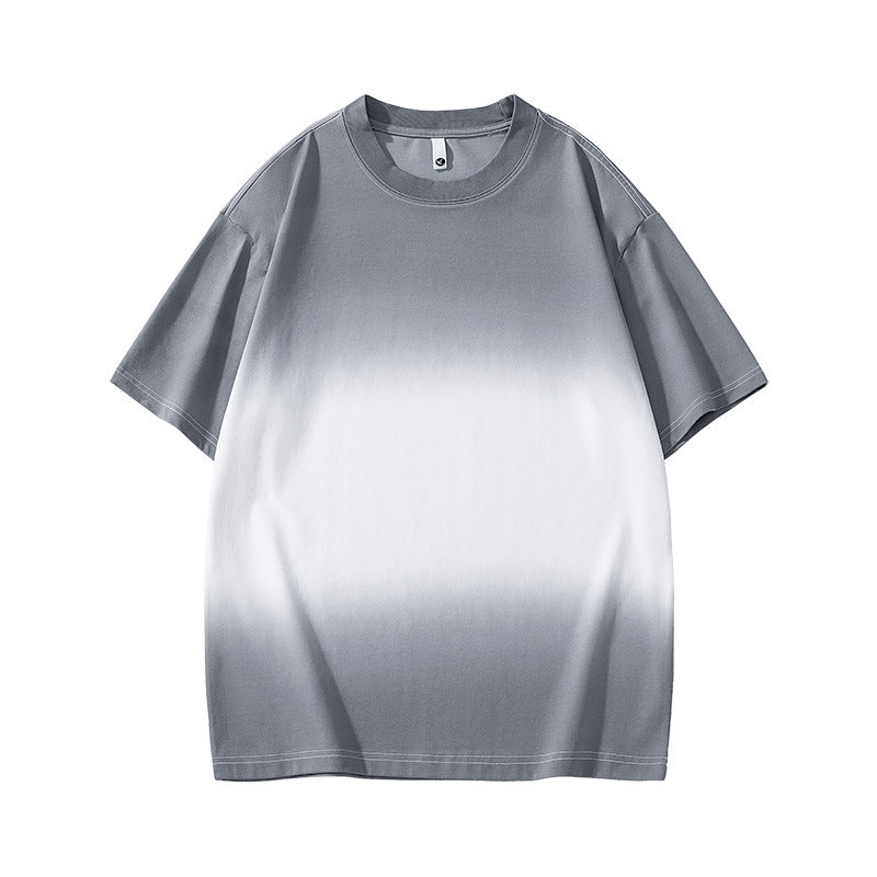Gradient short sleeved men's T-shirt for summer