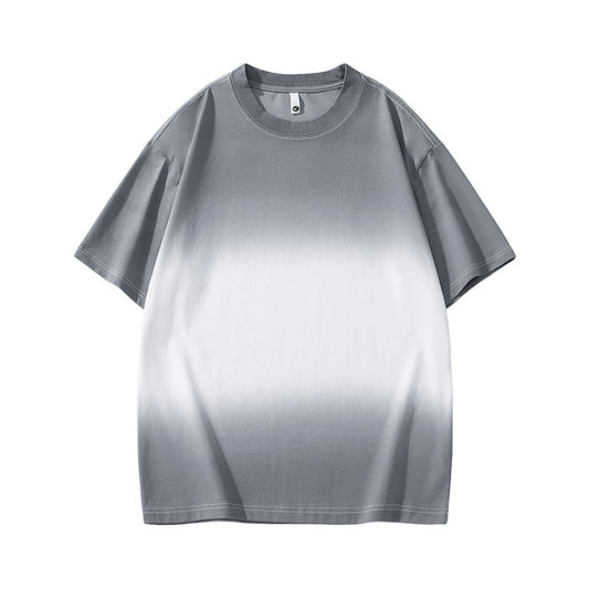 Gradient short sleeved men's T-shirt for summer