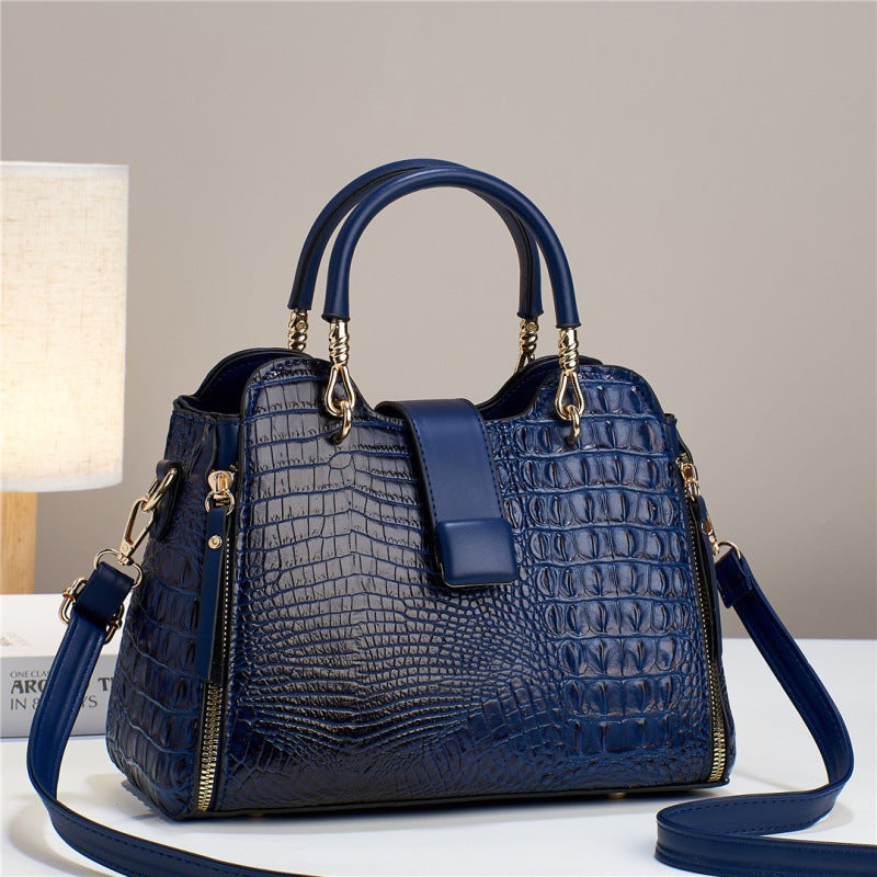 PU crossbody/handtas voor dames met krokodillenprint