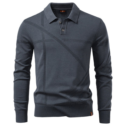 Men's collar sweater top