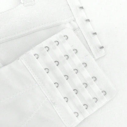 White Strapless Camisole Gathered Beaded Rhinestone Bustier Innerwear