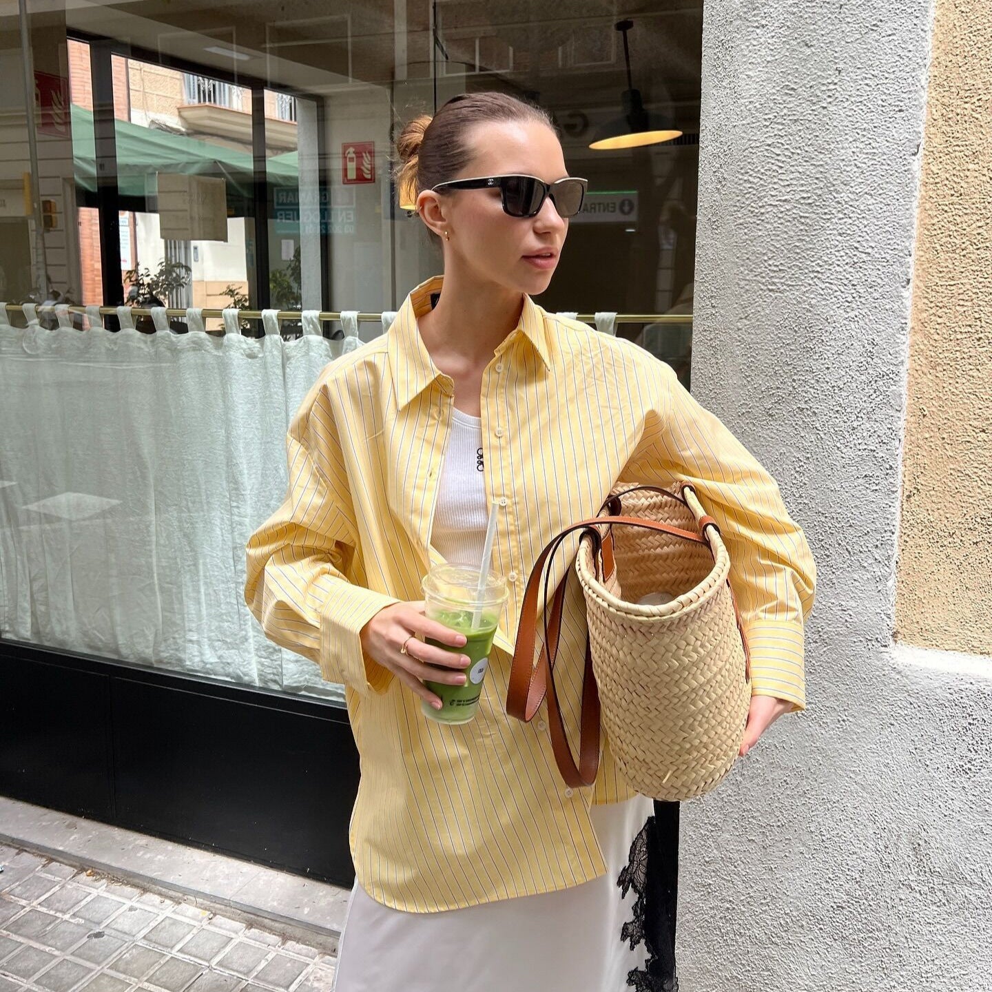 Summer ins women's long sleeved loose striped poplin shirt with European and American personality on the street