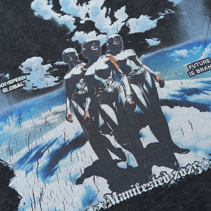 T-shirt met print korte mouwen van puur gewassen katoen voor heren