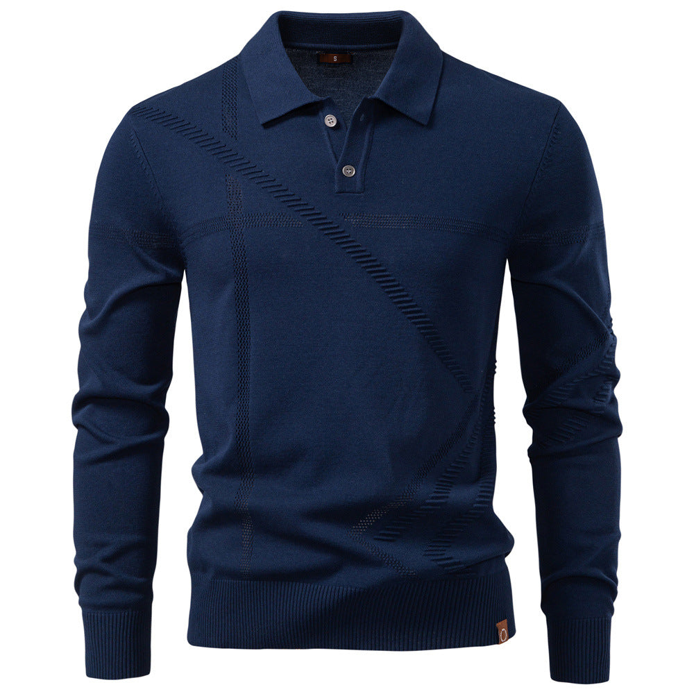 Men's collar sweater top