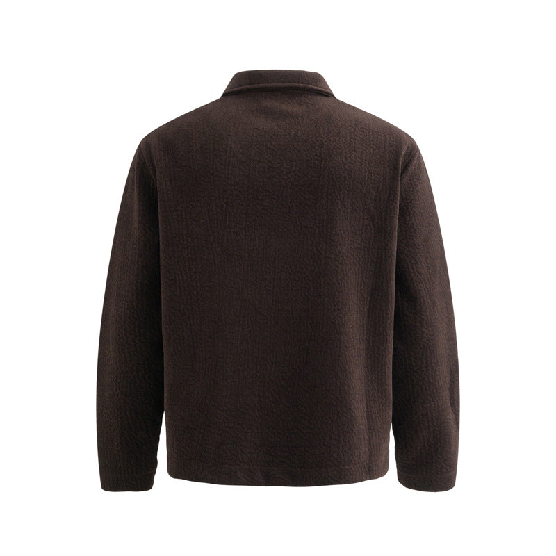 Men's Simple Trendy Old Money Style Textured Personality Lapel Jacket