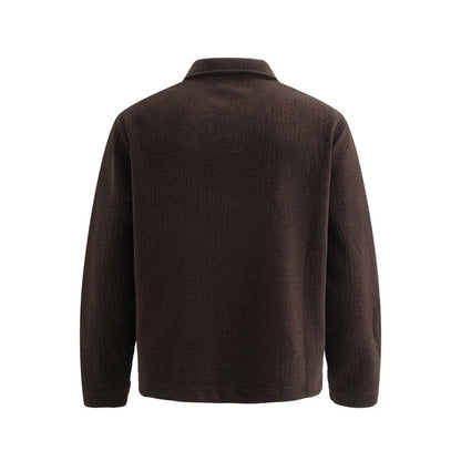 Men's Simple Trendy Old Money Style Textured Personality Lapel Jacket