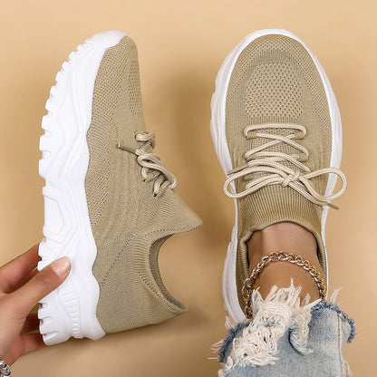 Ademende geweven sokkensneakers voor dames