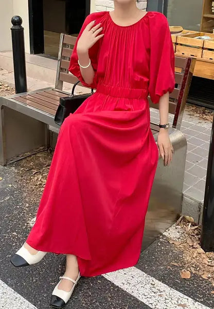 Summer new fat mm reversible loose slimming knee length plus size dress