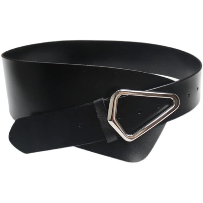 Irregular Spring Suit Shirt Women Waist Belt Real Leather Cinch Strap Cowhide Cowskin Waistband  Belt
