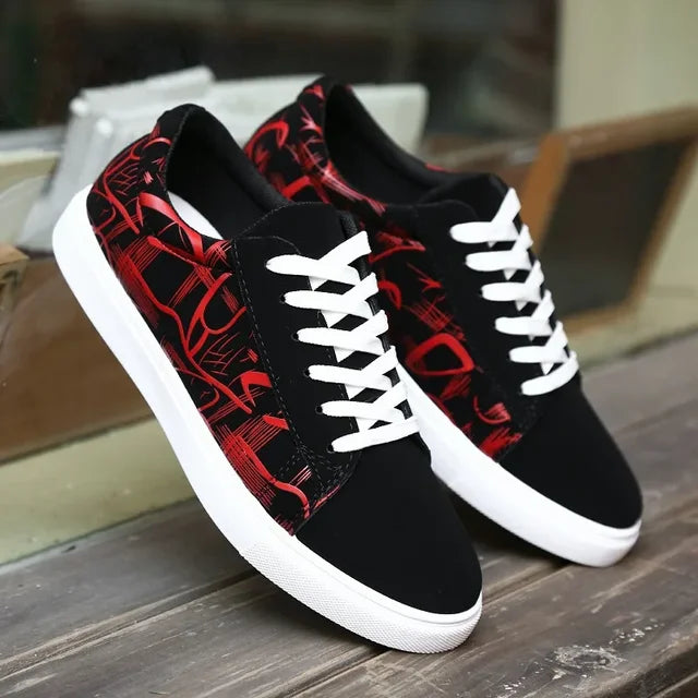 Herenschoenen van gevulkaniseerd canvas