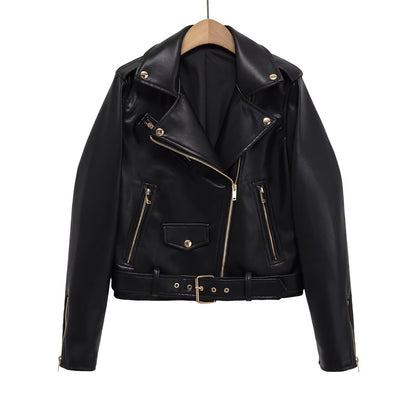 Imitation leather jacket