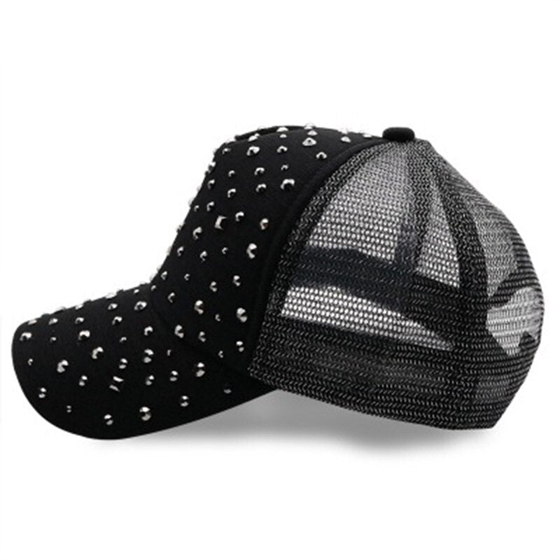 Unisex Streetwear Pet  Katoen Ademende Mesh Of Dicht Met Strass Unisex