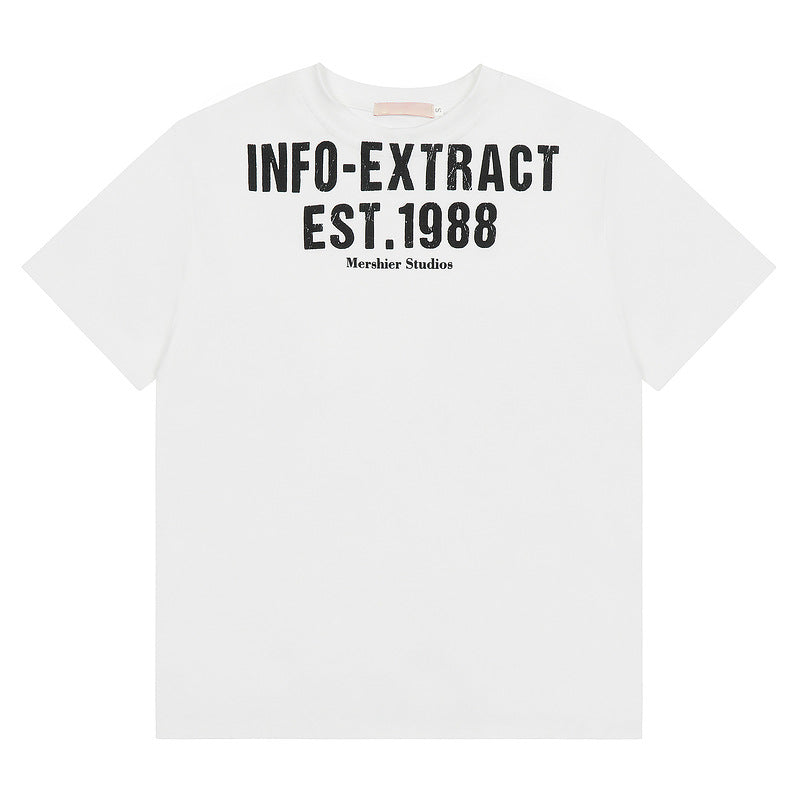 Short Sleeve T-Shirt Summer New Letter Print Casual Loose