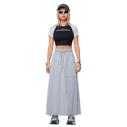 European and American women's fashionable casual loose sports half length skirt