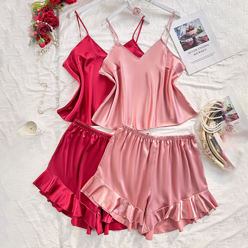 Lace up pajama set