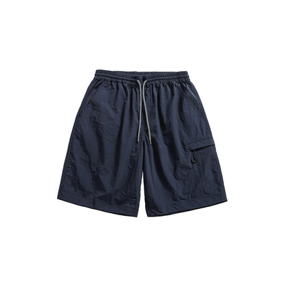 Simple Solid Color Quick-Dry Shorts for Men, Loose Casual Sports Five-Quarter Pants