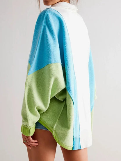 Hoogwaardige en modieuze hoodie met kleurblokken