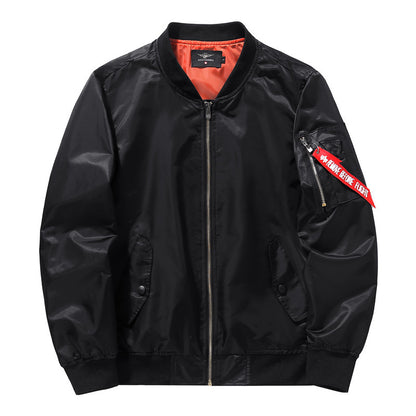 Men's autumn and winter new item plus plus size fat guy sports casual cotton jacket Air Force One MA1 pilot