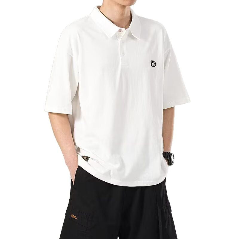 Summer minimalist lapel top polo shirt