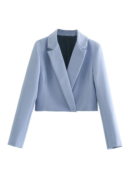 Women's Short Blazer Jacket + Skirt Set