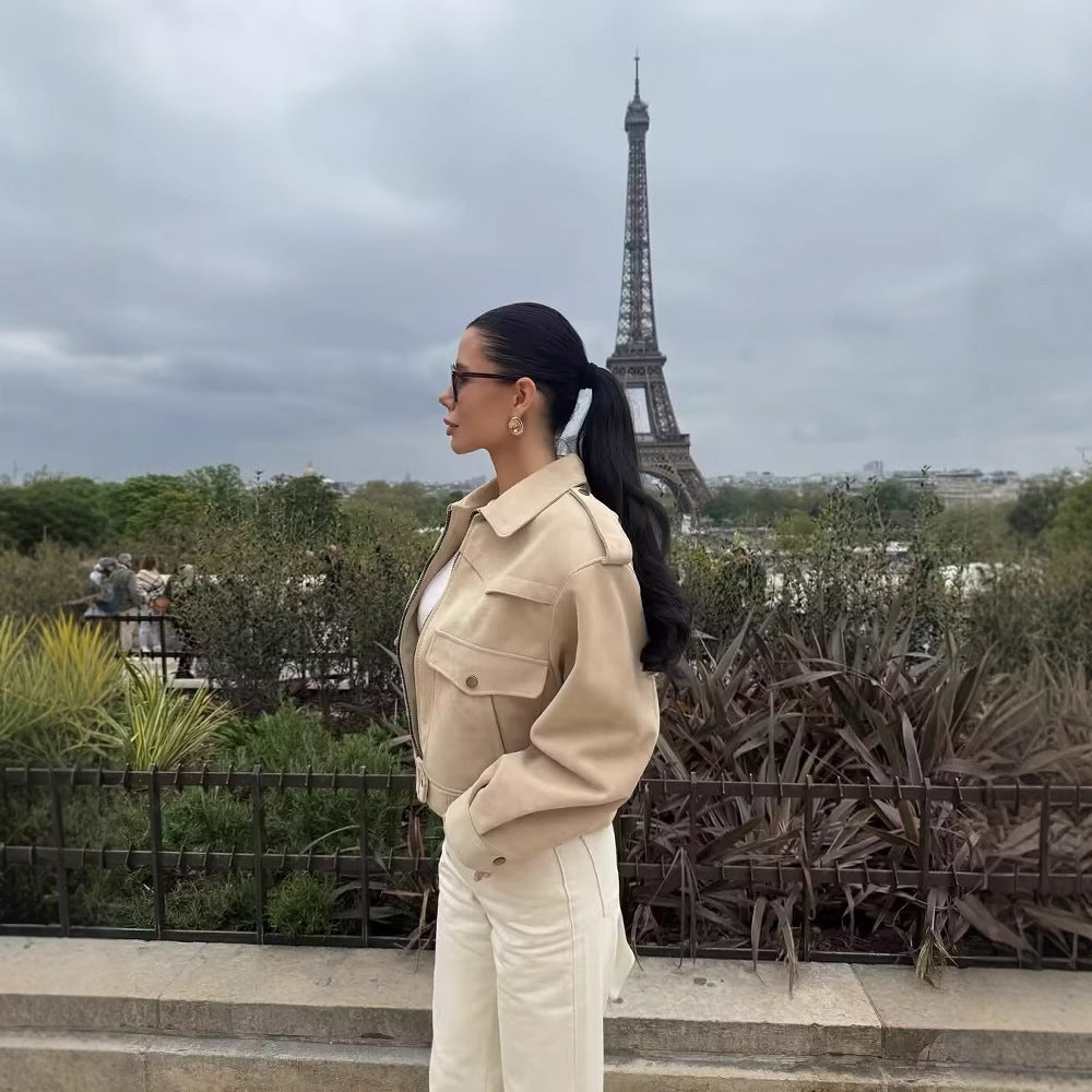 Women's Clothing Suede Jacket