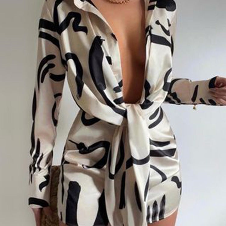 European and American women's clothing spring and summer new style shirt women's design sense niche long sleeved comfortable