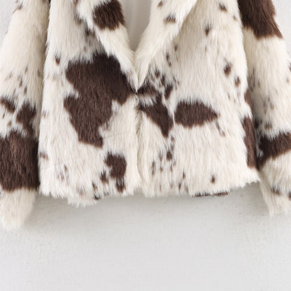Streetstyle jacket van kunstbont en pluche