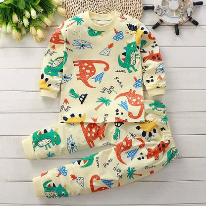 Hibobi 2-delige pyjamaset met dinosauruspatroon voor kinderen unisex