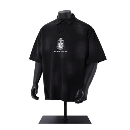 Summer Casual Loose Unisex Polo Shirt with Turn-Down Collar