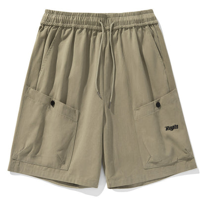 Large Pocket Work Shorts Men's Summer Letter Embroidery Design