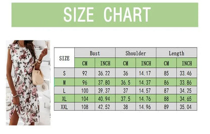 European And American Lace-Up Mini Dress Chiffon Print Short-Sleeved Dress Ruffled Dress For Women Maxi Vestidos Largos