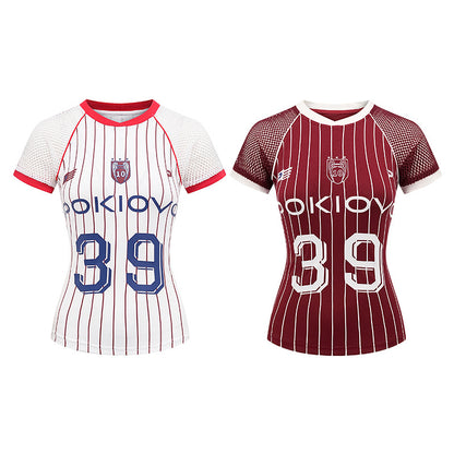 Short Sleeve Mesh Sleeve T-Shirt for Women Summer