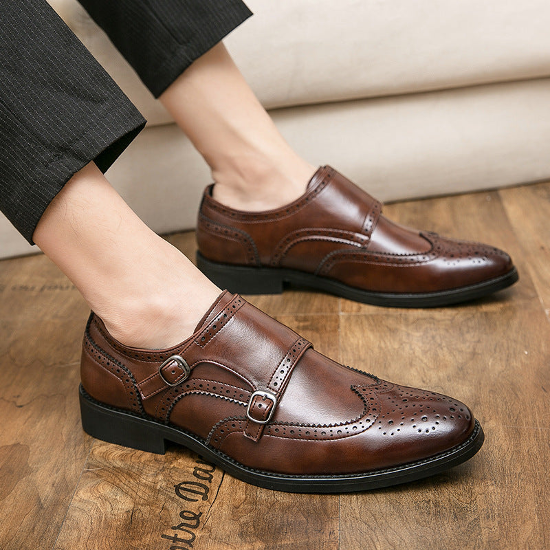 PU-leren herenschoenen met gesp