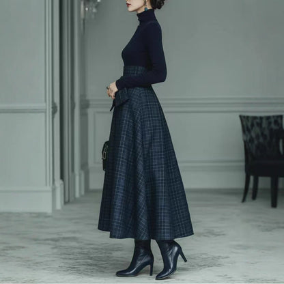 Solid color texture long sleeved elegant French dress for women