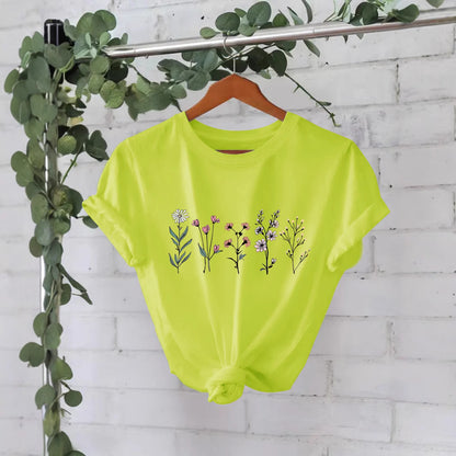 Round neck floral print top
